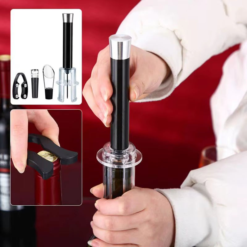 Wine Cutter Pin Type Air Pump Wine Opener Kitchen Tools Wine Pourer Bar Accessories Air Pressure Vacuum Wine Stopper